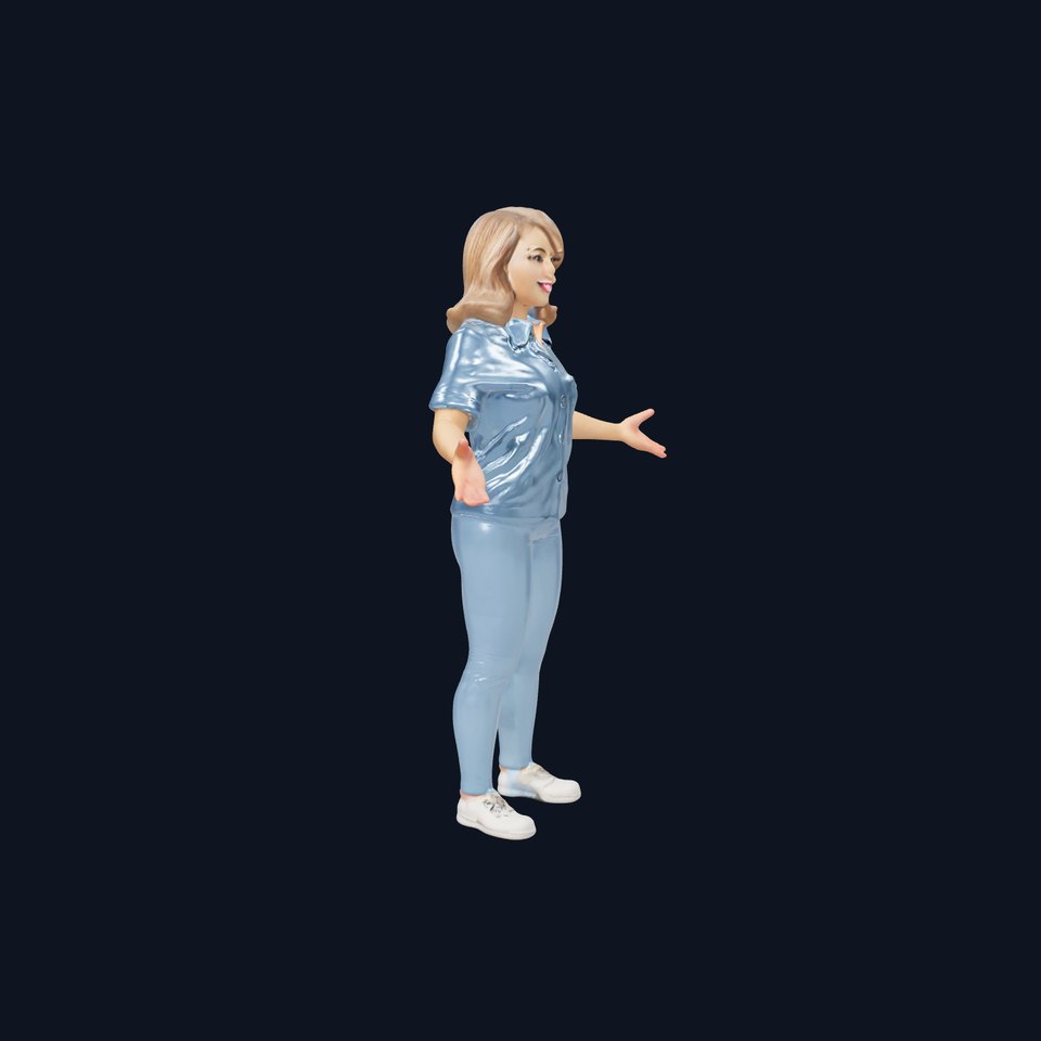 Friendly Nurse Character Model  Rigged and Animated